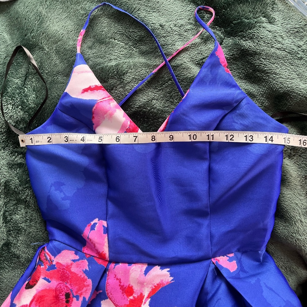 by & by blue and pink floral gown - Picture 2 of 3
